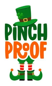 Pinch Proof - funny St Patrick's Day Stock Illustration