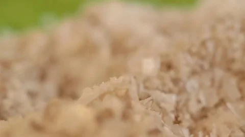 Pinch of salt macro close up, shallow depth of field. Stock-Footage 79836003