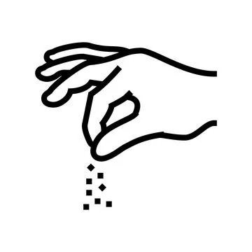 Pinch spice line icon vector illustration Stock Illustration