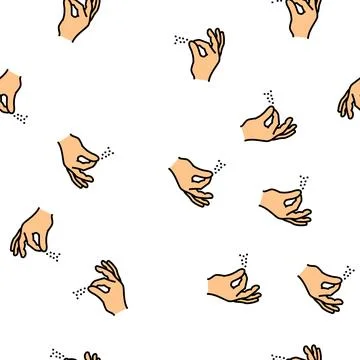 Pinch spice vector seamless pattern Stock Illustration