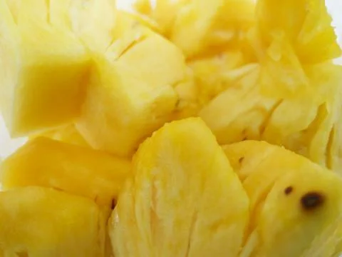 Pine apple in a bag Stock Photos