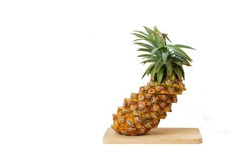Pine apple sliced and stack. Stock Photos