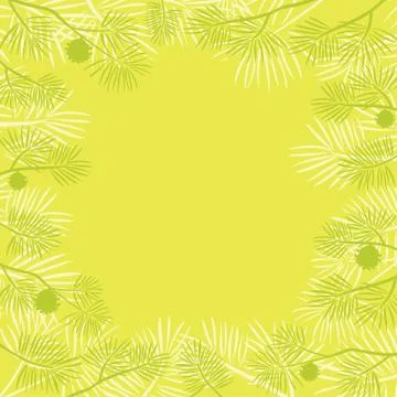 Pine branch, background Stock Illustration