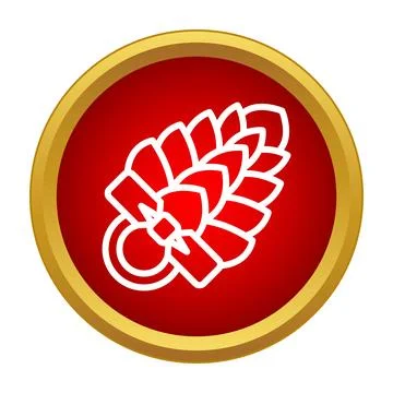 Pine cone award icon symbolizing achievement and excellence Stock Illustration
