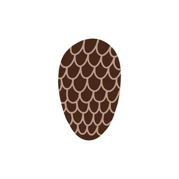 Pine cone. Hand-drawn vector illustration in doodle style Stock Illustration
