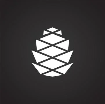 Pine cone icon on background for graphic and web design. Simple illustration Иллюстрация
