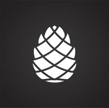 Pine cone icon on background for graphic and web design. Simple illustration イラスト素材