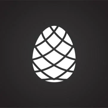 Pine cone icon on background for graphic and web design. Simple illustration Illustrazione stock