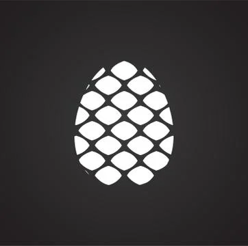 Pine cone icon on background for graphic and web design. Simple illustration 스톡 일러스트