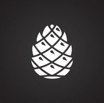 Pine cone icon on background for graphic and web design. Simple illustration Stock Illustration