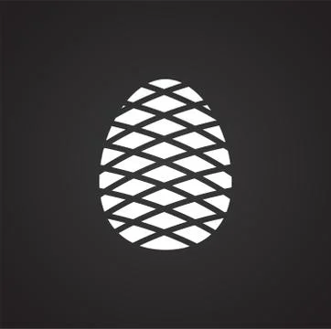 Pine cone icon on background for graphic and web design. Simple illustration Stock Illustration