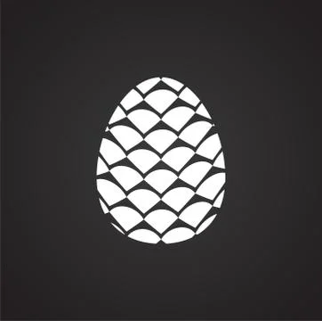 Pine cone icon on background for graphic and web design. Simple illustration Stock Illustration