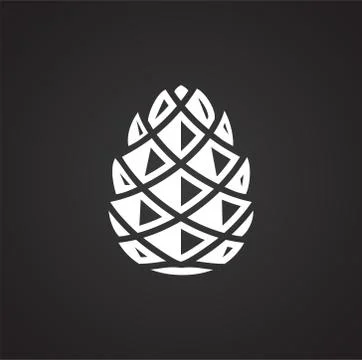 Pine cone icon on background for graphic and web design. Simple illustration イラスト素材