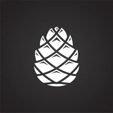 Pine cone icon on background for graphic and web design. Simple illustration Illustrazione stock