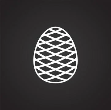 Pine cone icon on background for graphic and web design. Simple illustration 스톡 일러스트