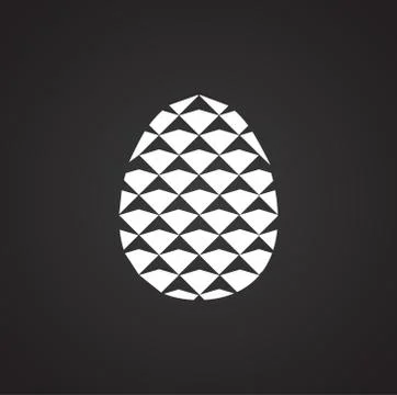 Pine cone icon on background for graphic and web design. Simple illustration Stock Illustration