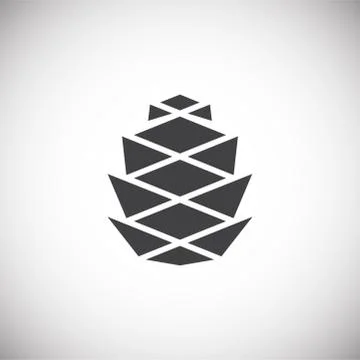 Pine cone icon on background for graphic and web design. Simple illustration Иллюстрация