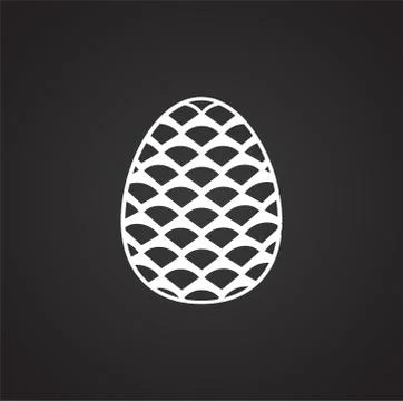 Pine cone icon on background for graphic and web design. Simple illustration 스톡 일러스트