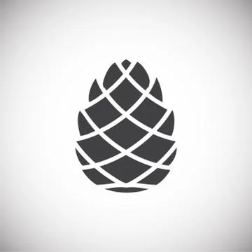 Pine cone icon on background for graphic and web design. Simple illustration Stock Illustration