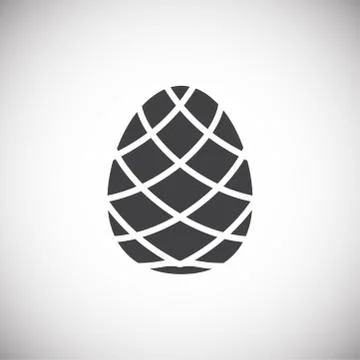 Pine cone icon on background for graphic and web design. Simple illustration Illustrazione stock