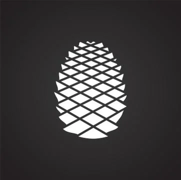 Pine cone icon on background for graphic and web design. Simple illustration Illustrazione stock