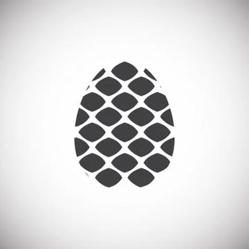 Pine cone icon on background for graphic and web design. Simple illustration 스톡 일러스트