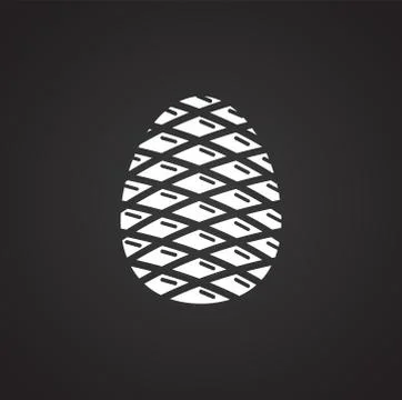 Pine cone icon on background for graphic and web design. Simple illustration Stock-Illustration