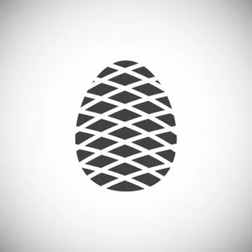 Pine cone icon on background for graphic and web design. Simple illustration Stock Illustration