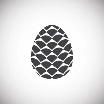 Pine cone icon on background for graphic and web design. Simple illustration Stock Illustration