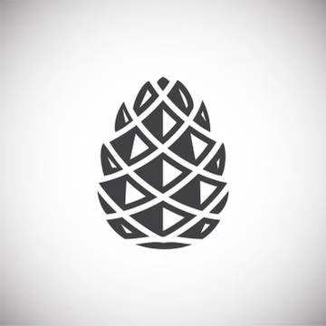 Pine cone icon on background for graphic and web design. Simple illustration 스톡 일러스트