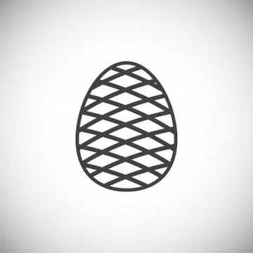 Pine cone icon on background for graphic and web design. Simple illustration 스톡 일러스트