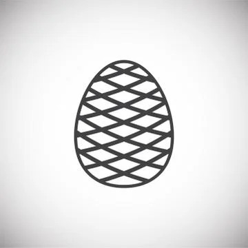 Pine cone icon on background for graphic and web design. Simple illustration Stock Illustration