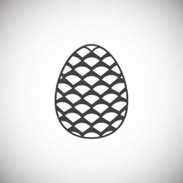 Pine cone icon on background for graphic and web design. Simple illustration Stock Illustration