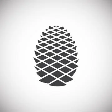 Pine cone icon on background for graphic and web design. Simple illustration 스톡 일러스트