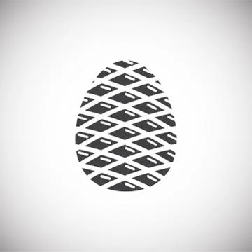 Pine cone icon on background for graphic and web design. Simple illustration Stock-Illustration