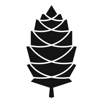 Pine cone icon, simple style Illustrazione stock