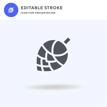 Pine Cone icon vector, filled flat sign, solid pictogram isolated on white, logo Illustrazione stock