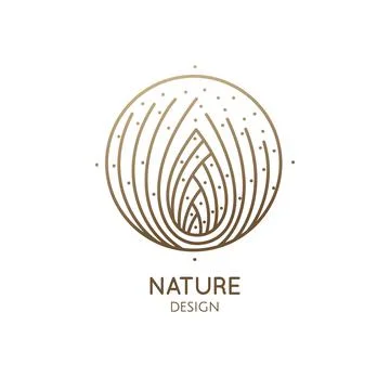 Pine cone logo design 스톡 일러스트