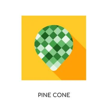 Pine cone logo isolated on white background for your web, mobile and app desi Stock Illustration