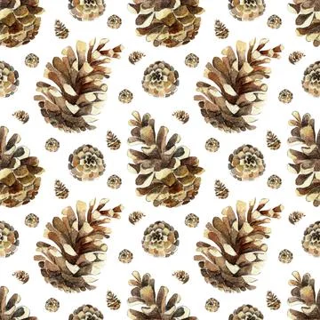 Pine cone pattern Stock Illustration