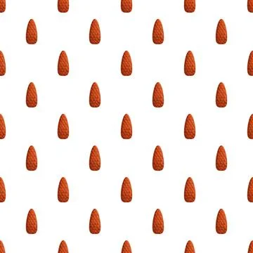 Pine cone pattern repeating on white background 스톡 일러스트