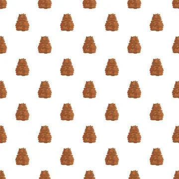 Pine cone seamless pattern with natural textures Stock Illustration