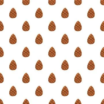 Pine cone seamless pattern repeating design background Stock Illustration