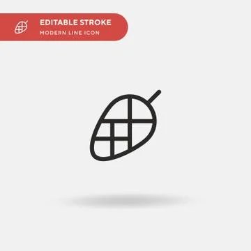 Pine Cone Simple vector icon. Illustration symbol design template for web mob Illustrazione stock