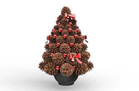 Pine Cones - Christmas Decorations Stock Illustration