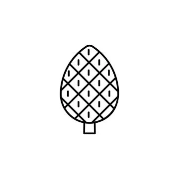 Pine cones icon. Simple line, outline vector of autumn icons for ui and ux Illustrazione stock