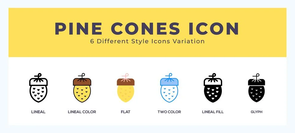 Pine cones icon vector illustration. trendy styles Illustrazione stock