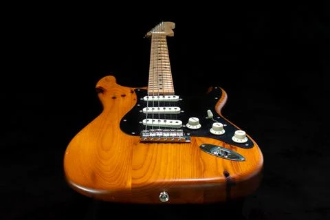 Pine Electric Guitar Stock Photos