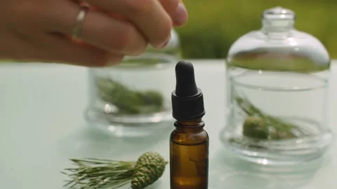 Pine essential oil Video stock 137245307