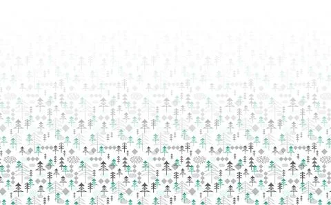 Pine field in winter Stock Illustration